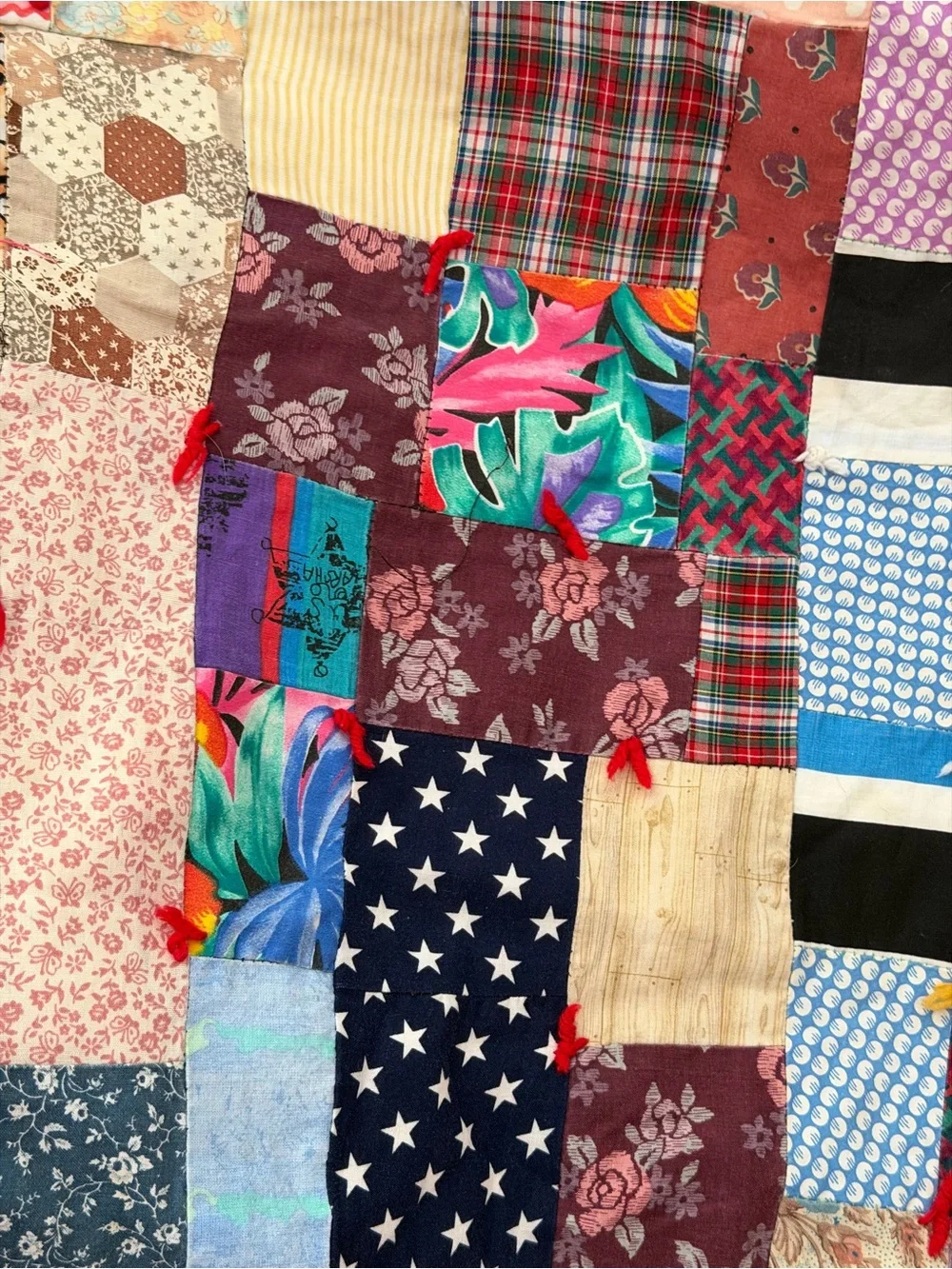 Beautiful Old Patchwork Quilt Large